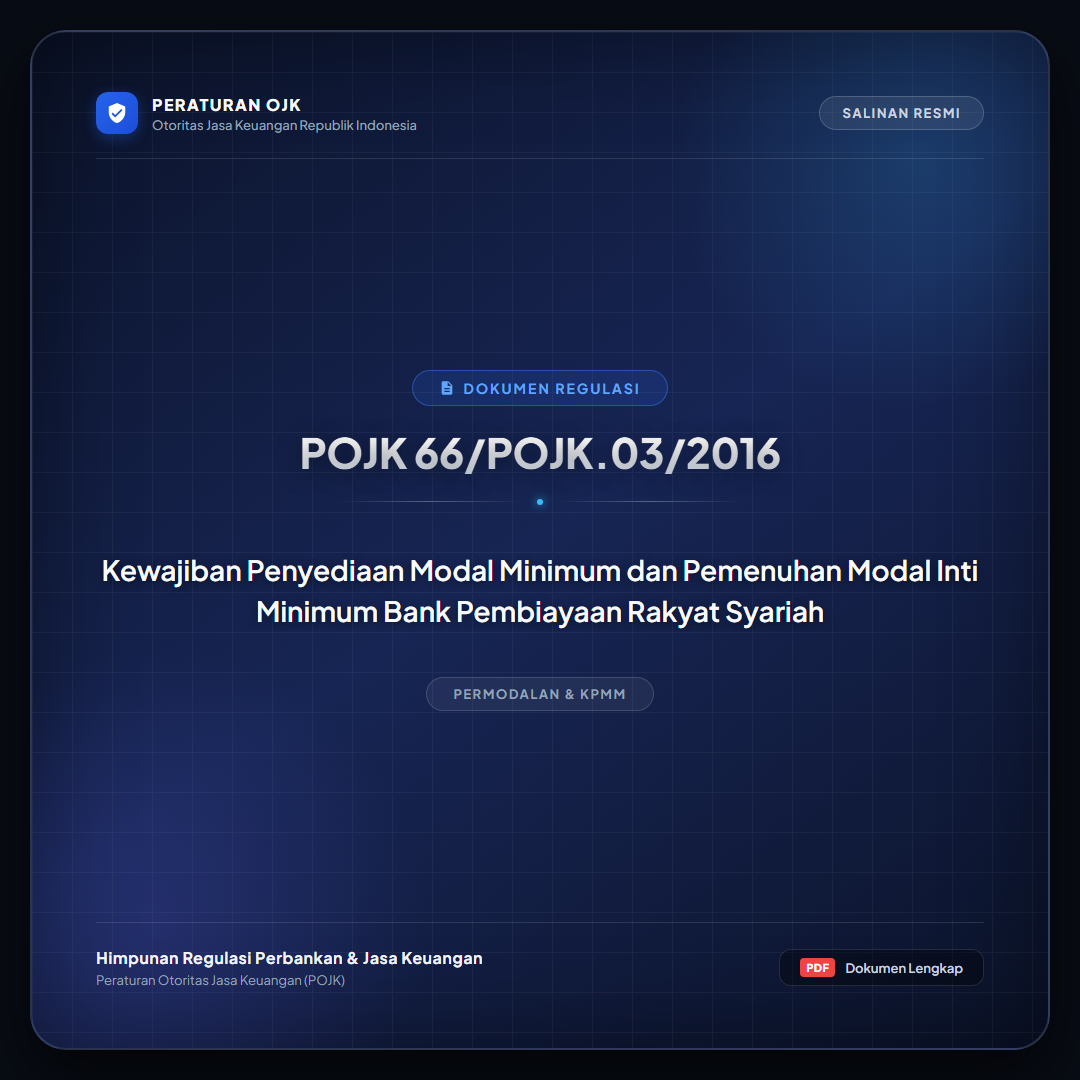 POJK 66-POJK.03-2016 - KPMM BPRS